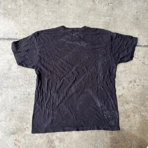 VINTAGE BLACK AOP GUITAR T-SHIRT XL 90S